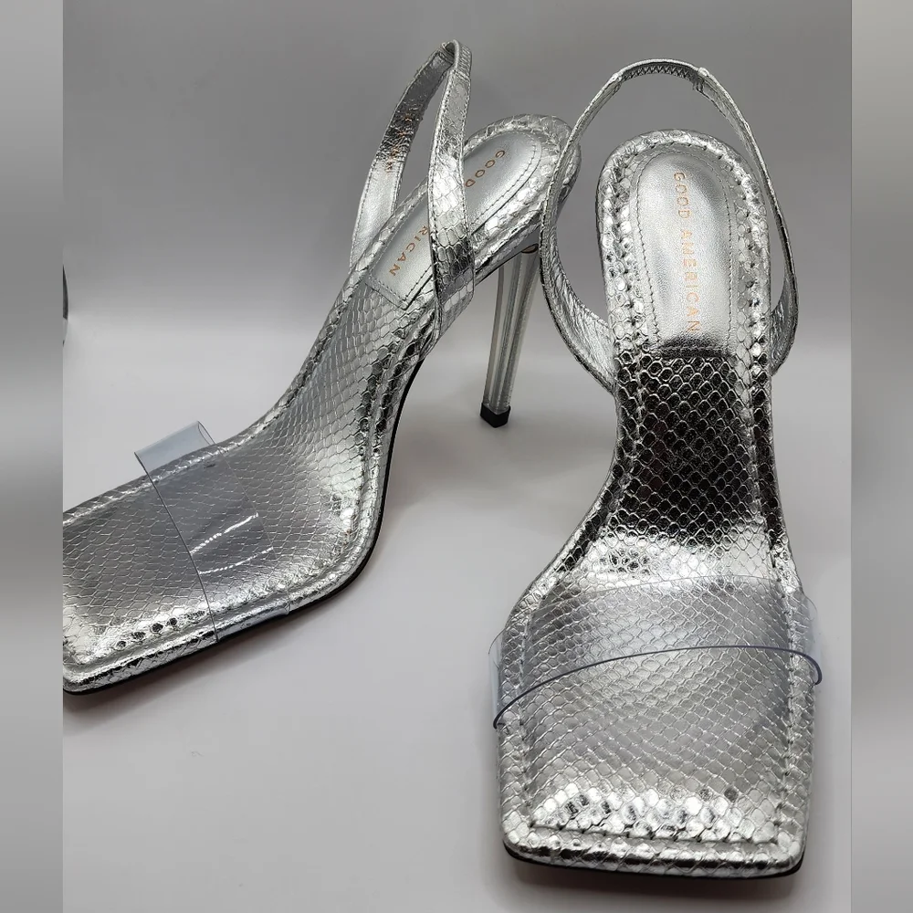 Good american silver snake heels - Picture 3 of 10